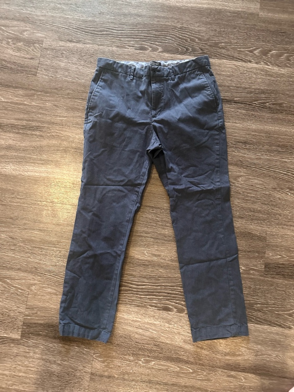 Banana Republic Slim Fit Pinstripe Pants Blue Straight Leg Men 34x30